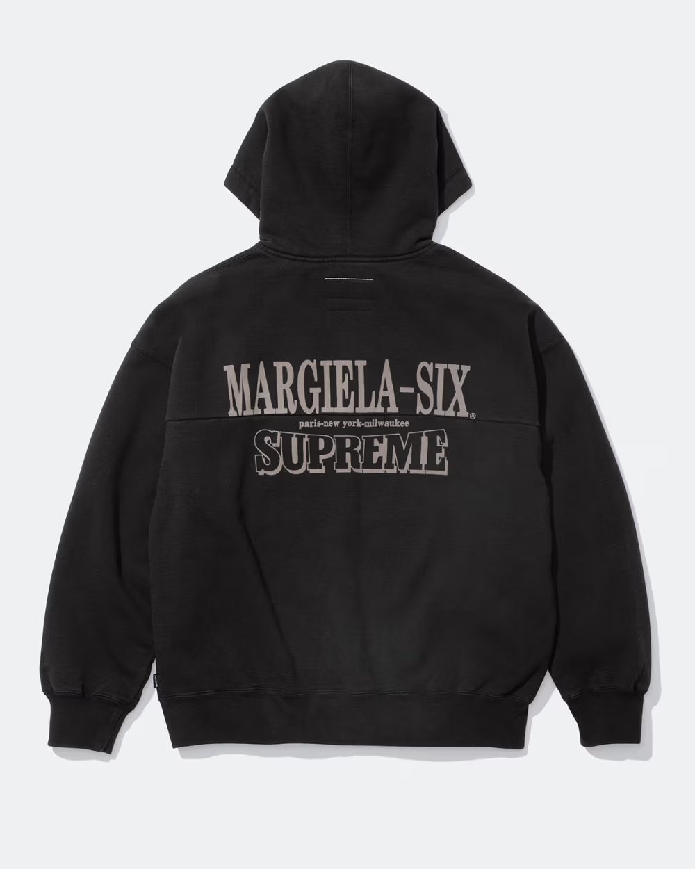 Supreme MM6 Maison Margiela Eagle Zip Up Hooded Sweatshirt Black