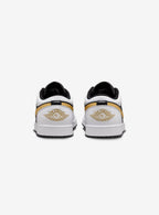 Air Jordan 1 Low White Black Metallic Gold Swoosh