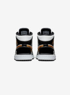 Air Jordan 1 Mid Patent Black White Gold