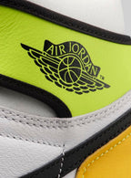 Air Jordan 1 Retro High White Black Volt University Gold