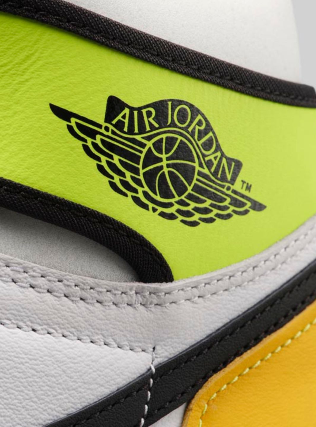 Air Jordan 1 Retro High White Black Volt University Gold