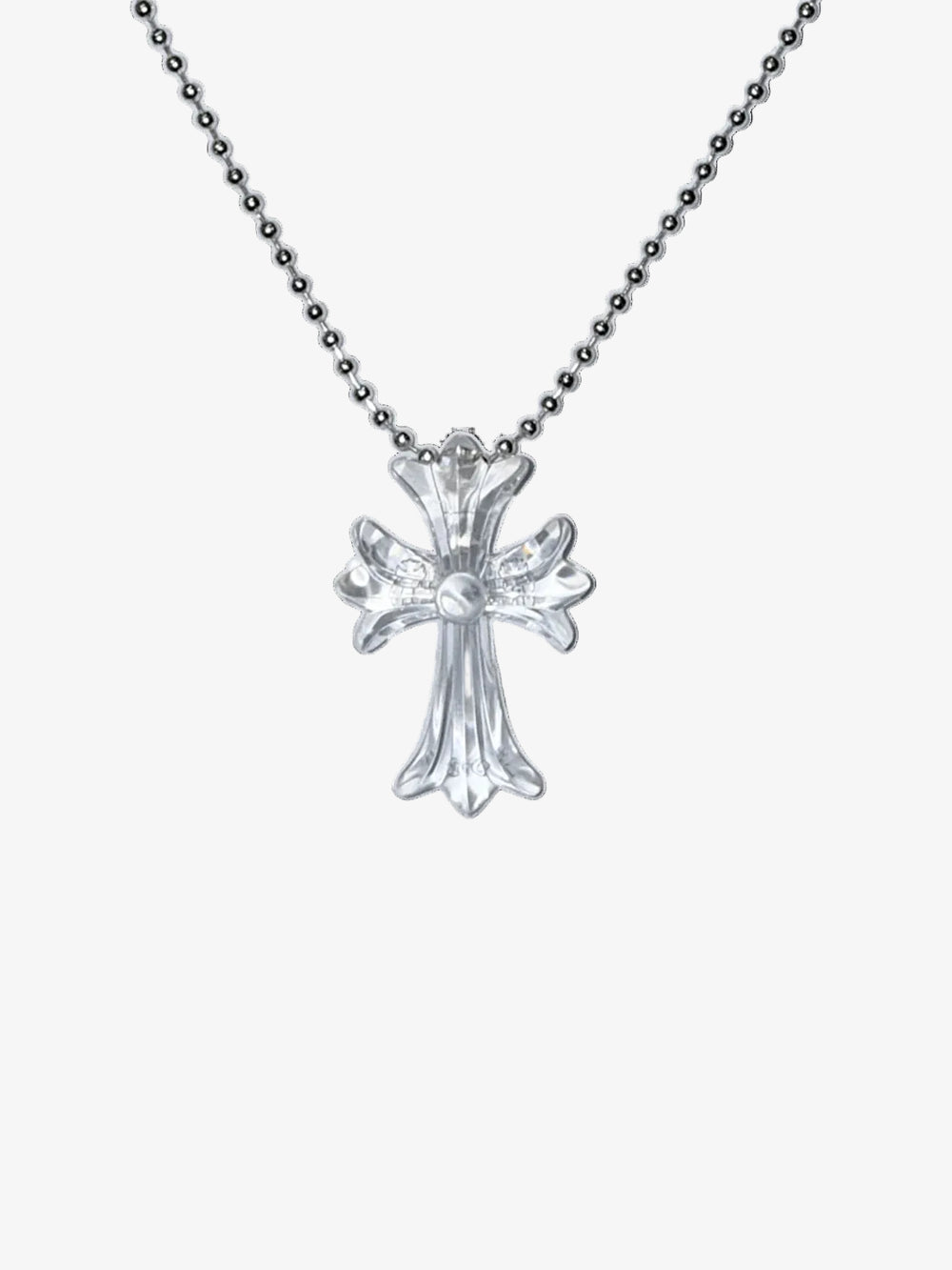 Chrome Hearts Cross Silicon Clear Transparent Ball Chain