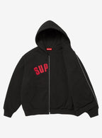 Supreme Arc Thermal Lined Zip Up Hooded Sweatshirt Black