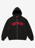 Supreme Arc Thermal Lined Zip Up Hooded Sweatshirt Black