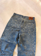 Supreme Bandana Jacquard Baggy Jeans Blue