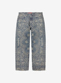 Supreme Bandana Jacquard Baggy Jeans Blue
