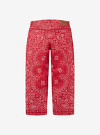 Supreme Bandana Jacquard Baggy Jeans Red