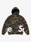 Supreme Big Logo Zip Up Hooded Sweatshirt Woodland Camo
