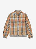 Supreme Burberry Denim Trucker Jacket Beige
