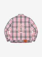 Supreme Burberry Denim Trucker Jacket Pink