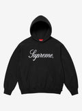 Supreme Embroidered Script Hooded Sweatshirt Black