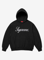 Supreme Embroidered Script Hooded Sweatshirt Black