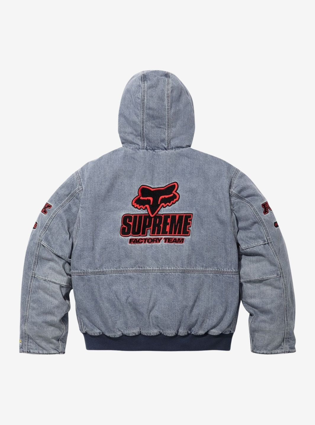 Supreme Fox Racing Hooded Work Jacket Denim