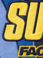 Supreme Fox Racing Zip Up Hooded Sweatshirt Blue