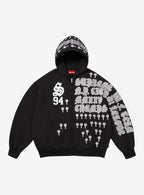 Supreme League Champs Zip Up Hooded Sweatshirt Black