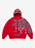 Supreme League Champs Zip Up Hooded Sweatshirt Red