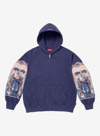 Supreme Michael Jackson Dangerous Zip Up Hooded Sweatshirt Washed Navy
