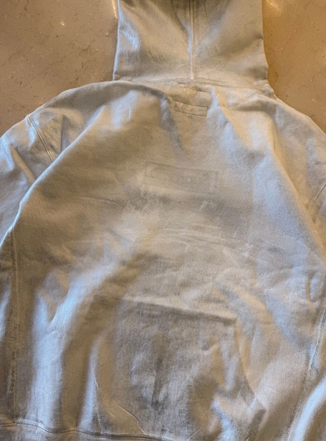 Supreme MM6 Maison Margiela Foil Box Logo Hooded Sweatshirt White