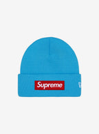 Supreme New Era Box Logo Beanie Cyan (FW25)