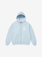 Supreme S Logo Zip Up Hooded Sweatshirt Light Blue (FW25)