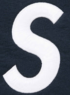 Supreme S Logo Zip Up Hooded Sweatshirt Navy (FW25)