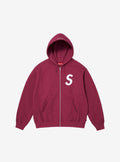 Supreme S Logo Zip Up Hooded Sweatshirt Red (FW25)