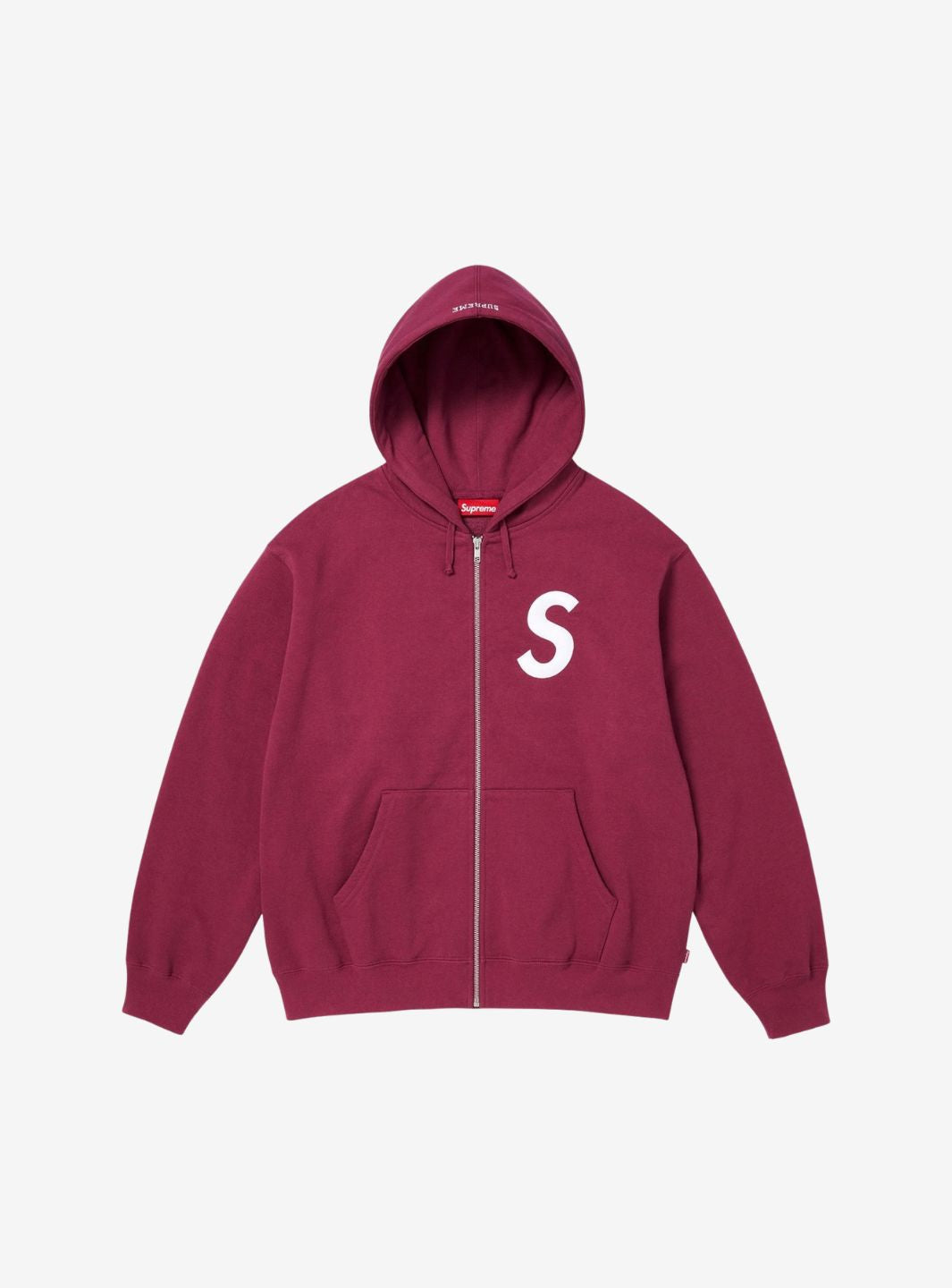 Supreme S Logo Zip Up Hooded Sweatshirt Red (FW25)