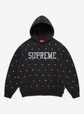 Supreme Stars Studded Hooded Sweatshirt Black