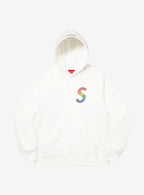 Supreme Swarovski S Logo Hooded Sweatshirt White