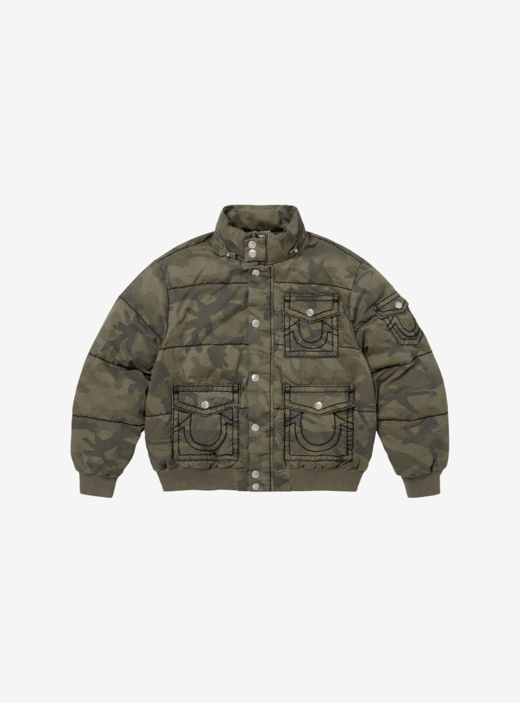 Supreme True Religion Puffer Jacket Olive Camo