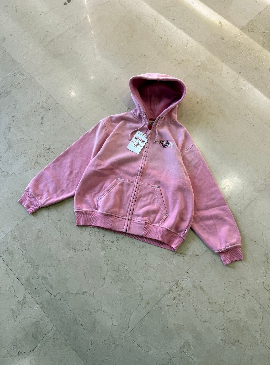 Supreme True Religion Zip Up Hooded Sweatshirt Pink (FW25)