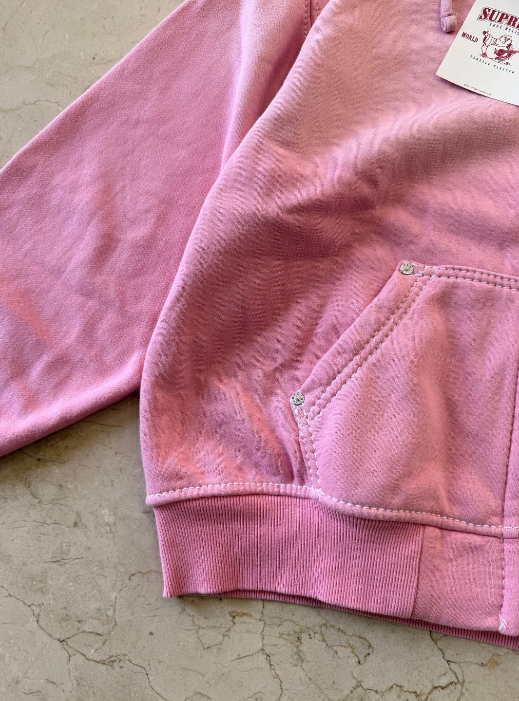 Supreme True Religion Zip Up Hooded Sweatshirt Pink (FW25)