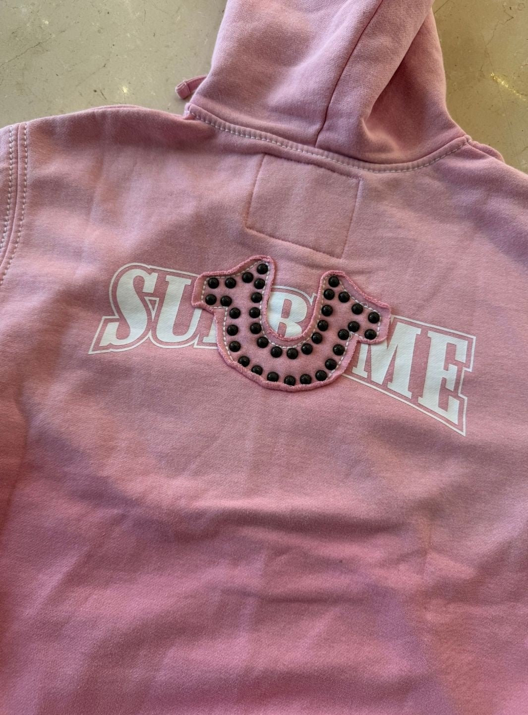 Supreme True Religion Zip Up Hooded Sweatshirt Pink (FW25)