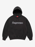 Supreme Washed Old English Hooded Sweatshirt Black