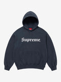 Supreme Washed Old English Hooded Sweatshirt Navy