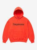 Supreme Washed Old English Hooded Sweatshirt Orange